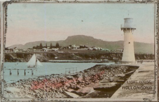 Lighthouse and harbour c 1907